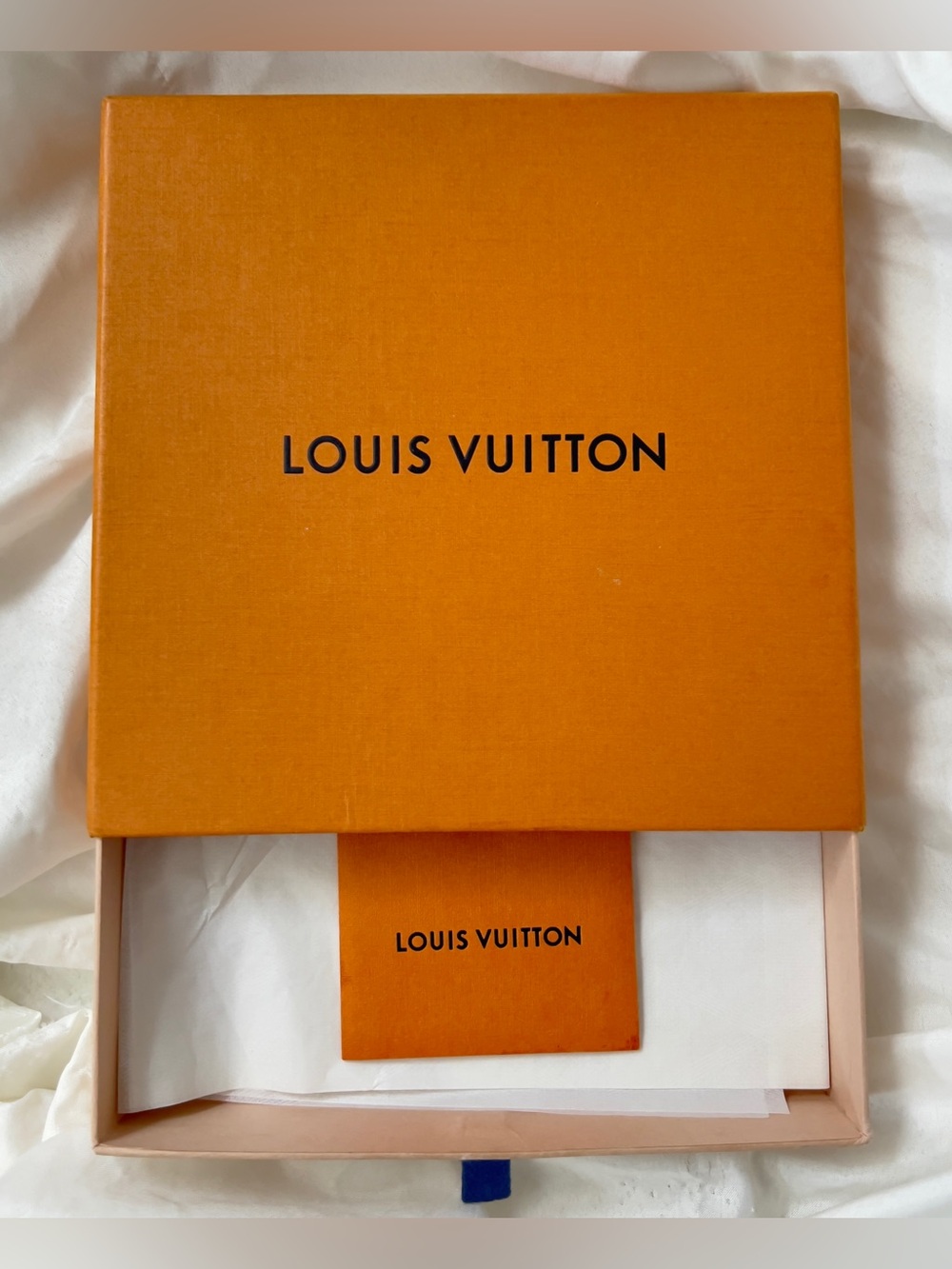 Louis Vuitton Authentic Empty Square Gift Box Card Tissue MM